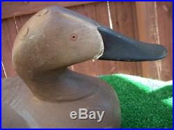 Decoy Duck W. M. B. Brand 15 Brown and Grey Canvasback Hen