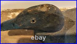 Duck Decoy Antique Vintage Hand Carved Wood Rustic Farmhouse Goldeneye Drake #2