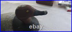 Duck Decoy Antique Wooden Canvasback Original Paint Glass Eyes C1920 Eastern US