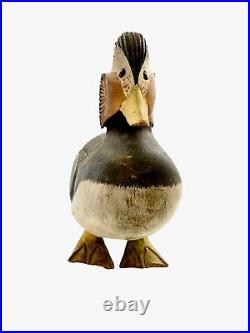 Duck Decoy Bird Pottery Sculpture Signed Vintage Collectibles Decor