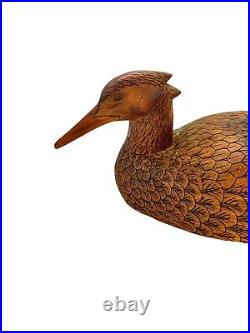 Duck Decoy Hand Carved Wood Vintage Man Cave Office Hunting Cabin Decor