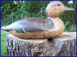 Duck Decoy Mason Greenwing Teal Hen antique vintage folk art Decoy