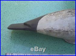 Duck Decoy Old Wooden Working Bluebill Drake L D Carved Lem Lee Dudley Style