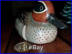 Duck Decoy Tom Taber Hersey Kyle Signed Greenwing Teal Ducks Unlimited