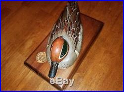 Duck Decoy Tom Taber Hersey Kyle Signed Greenwing Teal Ducks Unlimited