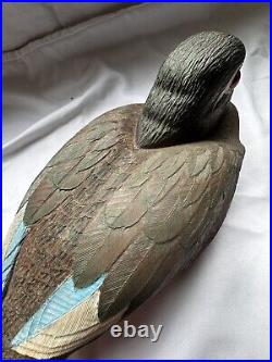 Duck Decoy Vintage 1988 Hand Carved & Painted
