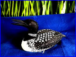 Duck decoy J. Hill Common Loon Signed- 14