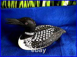 Duck decoy J. Hill Common Loon Signed- 14