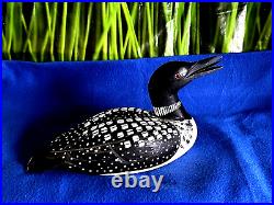 Duck decoy J. Hill Common Loon Signed- 14