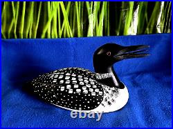 Duck decoy J. Hill Common Loon Signed- 14