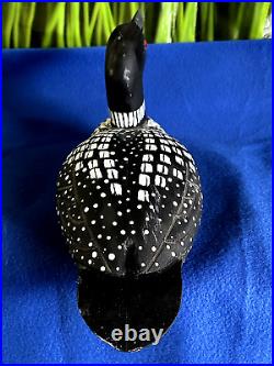 Duck decoy J. Hill Common Loon Signed- 14