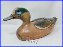 Duck decoy Widgeon duck/Baldpate Signed Tom Taber Vintage Excellent Wood