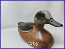 Duck decoy Widgeon duck/Baldpate Signed Tom Taber Vintage Excellent Wood