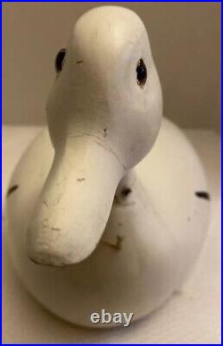 Duck decoy wood Carve White Hunting Decoy