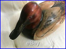 Ducks Unlimited 1985-1986 Horse Canvas Back Duck Decoy by Tom Taber's Woodendare