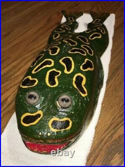Duluth Fish Decoys DFD Perkins 21 OPEN MOUTH BULBOUS LARGE FROG Spearing Decoy