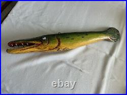Duluth fish decoys, DFD, 27 Alligator Gar, Spearing Decoy