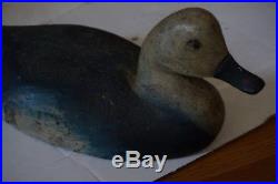 EARLY Cast Iron SINK BOX Duck Decoy SIGNED JCB in mold, Great Original Paint