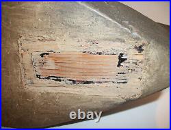E. Knapp Horseheads New York Vintage Hand Carved Wood Duck Decoy 15 Long
