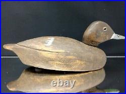 Early 20th c. Bluebill Hen Wooden DUCK DECOY Likely Ontario Canada ANTIQUE Scaup
