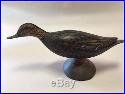 Early A. Elmer Crowell Miniature Hand Carved Duck Decoy