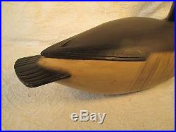 Early Hollow Carved S/d & Stamped Frederick C, Brown Goose Duck Decoy