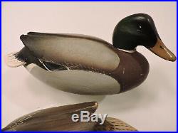 Early Pair Of Charlie Joiner Mini Mallards 1961 Decoy