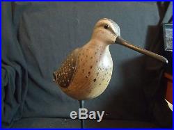 Early Shorebird Decoy Snipe by William Bill Gibian Onancock, Virginia withstand