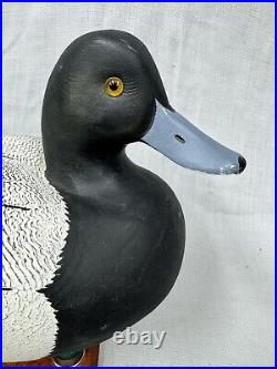 Excellent Bluebill Drake Duck Decoy -Roe Duc-Man Terry Chincoteague VA -Signed