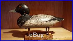 Excellent Old 1910-1920 Mason Decoy Company Painteye Drake Bluebill Wooden Duck