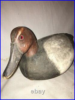 FRANK CUMMINGS Vintage Canvasback Duck Decoy Pair Harsens Island