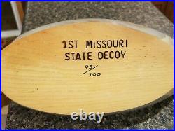 First Missouri State Wooden Duck Decoy 93/100