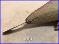 Fish decoy rodent bird mouse carved wood weighted vintage spearing ice fishing