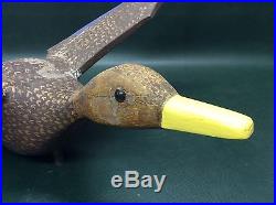 Flying Mallard Duck Female Hen Wooden Decoy Weathervane Hand Carved Cape Cod