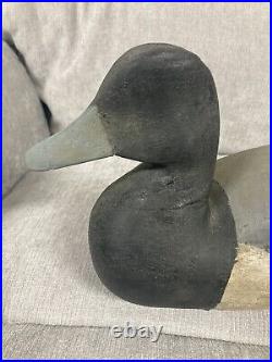 Folk 1930's-40's Antique DE Delaware River Bay Bluebill Drake Duck Decoy Wooden