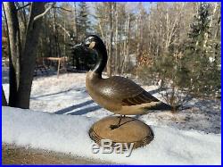 Frank Finney 6.5 Canada Goose Decoy. Mint. Joe French Collection Double Stamp