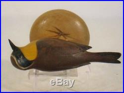Frank Finney Yellow Throat Virginia Duck Decoy Original Antique Wood Shorebird