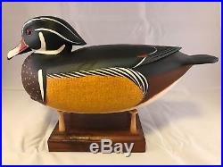 Frederick Brown Wood Duck Drake Gunning Low Head Decoy 2003 Signed OBO