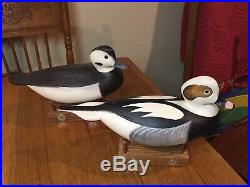 Frederick Rick Brown Pair Of Gorgeous Oldsquaw Duck Decoy 1998 Signed Dated Vtg