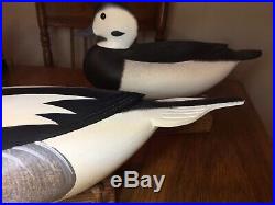 Frederick Rick Brown Pair Of Gorgeous Oldsquaw Duck Decoy 1998 Signed Dated Vtg