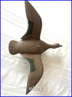 GEORGE STRUNK Decoy Full Size Flying Green-Winged Teal. Circa 1990
