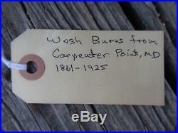 George Wash Barnes Decoy Carpenters Point MD. Branded R. M. Vandiver Chesapeake