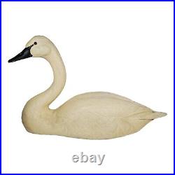 Giant Carl Huff Resin Decoy Swan Off White Color with Glass Eyes 1987 Phase IV