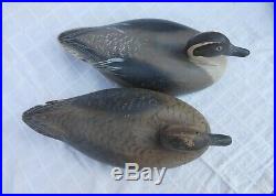 Good Pair Vintage Wildfowler Carved & Painted Pintail Duck Decoys