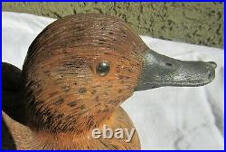 Gorgeous Vintage Signed Duck Decoy Hand Carved Fine Detail