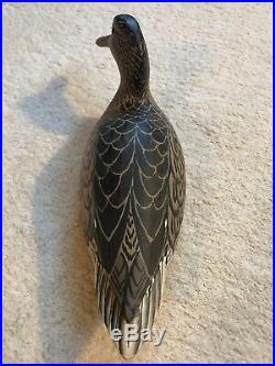 Grayson Chesser Hand Carved Mallard Duck Decoy Hen Chincoteague VA Signed Mint