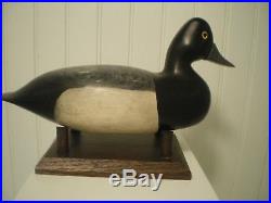 HARRY V SHOURDS NEW JERSEY Antique Bluebill Drake Wooden Duck Scaup Decoy