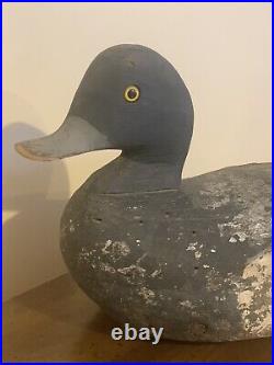 Hand Carved Antique Bluebill Scaup Duck Working Hunting Decoy Decor
