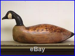 Hand Carved Canada Goose Decoy by Rhett Burkhead Hunting Creek, Virginia, Signed