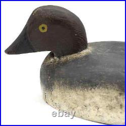 Hand Carved & Painted Redhead Drake Duck Decoy with Carved Wings Canada